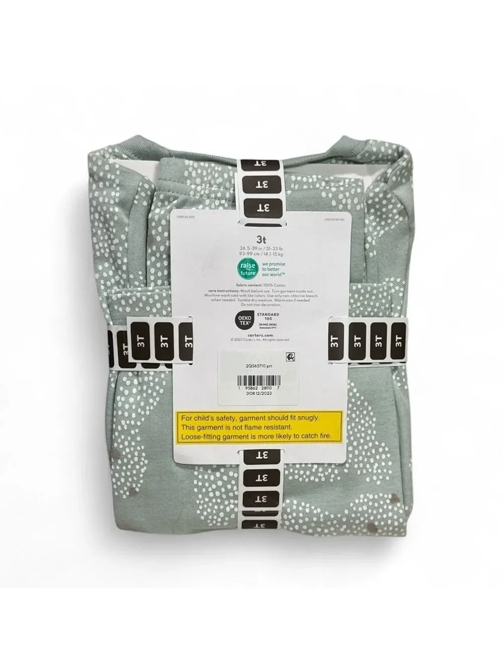Carter's Sage Green Sleepwear Set - Size 3T